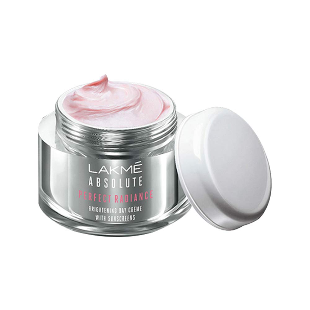 Lakmé Absolute Perfect Radiance Skin Brightening Day Crème, 28 g & Invisible Finish SPF 8 Foundation, Shade 01, Lightweight, Water Based, Liquid Foundation For Natural Glow, 25 ml