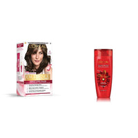 L'Oreal Paris Excellence Creme Hair Color, 4 Natural Brown/Natural Dark Brown, 72ml+100g And L'Oreal Paris Color Protect Shampoo, 175ml (With 10% Extra)