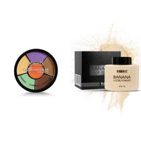 Insight Cosmetics Pro Full coverage Matte Finish All Skin Concealer Palette - Corrector, 15gm & COSMETICS Banana Powder (Banana)