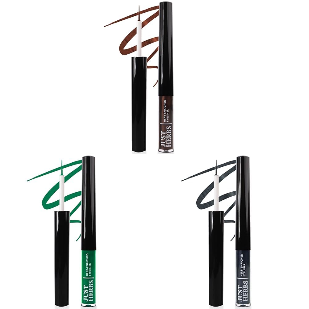 Just Herbs Gel Long Lasting Eyeliner Waterproof And Smudge Proof & Eyeliner Waterproof And Smudge Proof, Long Lasting Eyeliners 2.5G (Smoky Charcoal), Matte Finish