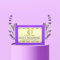 Khadi Natural Lavender Soap | Herbal Bathing Soap for Healthy Skin | Natural Soap with Essential Oils | Soap for relieving stress | Suitable for All Skin Types|Pack of 2 |125gm *2) (250 gm)