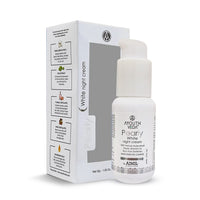 Ayouthveda Pearly White Night Cream With Nano Pearl-Pea Complex Milk Cream Fine Lines Dark Spots Whitening Radiant Glow Pea Extract Moisturize Skin (30g)