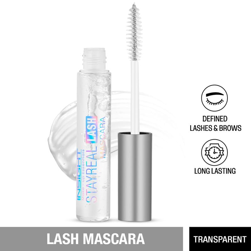 Insight Cosmetics Stay Real Lash Mascara| Transparent Mascara| Natural Look| Clear Gel Formula, 10gm