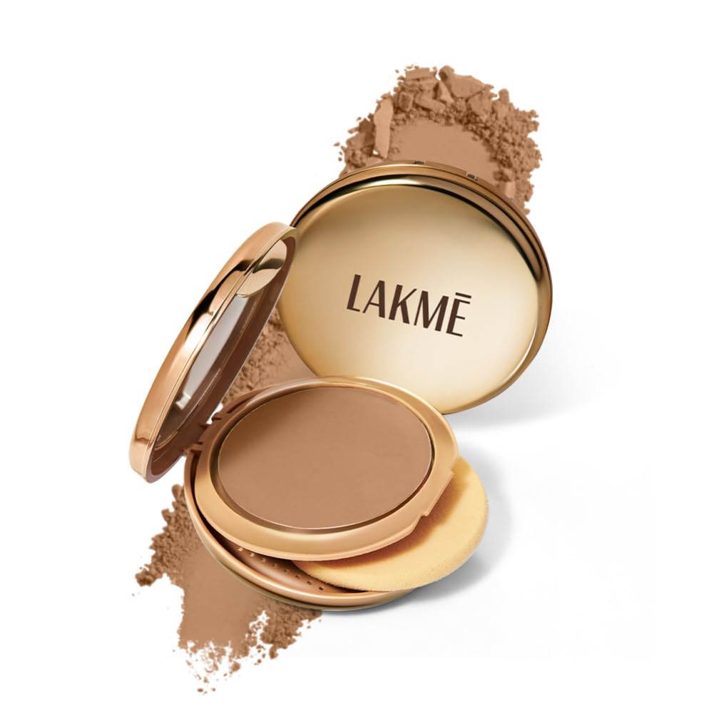 Lakmé 9To5 Double Duty Dual Finish Natural Compact Full Powder For All Skin Types, 9G, 1 Count