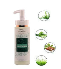 Pure Aatman Aloevera & Shea Butter Hydra Body Lotion 200 ml | 24 H Moisturization| Non Sticky Feel | With Goodness of Cucumber & Vitamin -E For Instant Hydration| For Men & Women