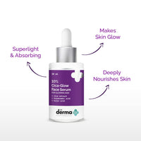 The Derma Co 10% Cica Glow Face Serum with Tranexamic Acid & Kojic Acid for Glowing Skin - 30ml