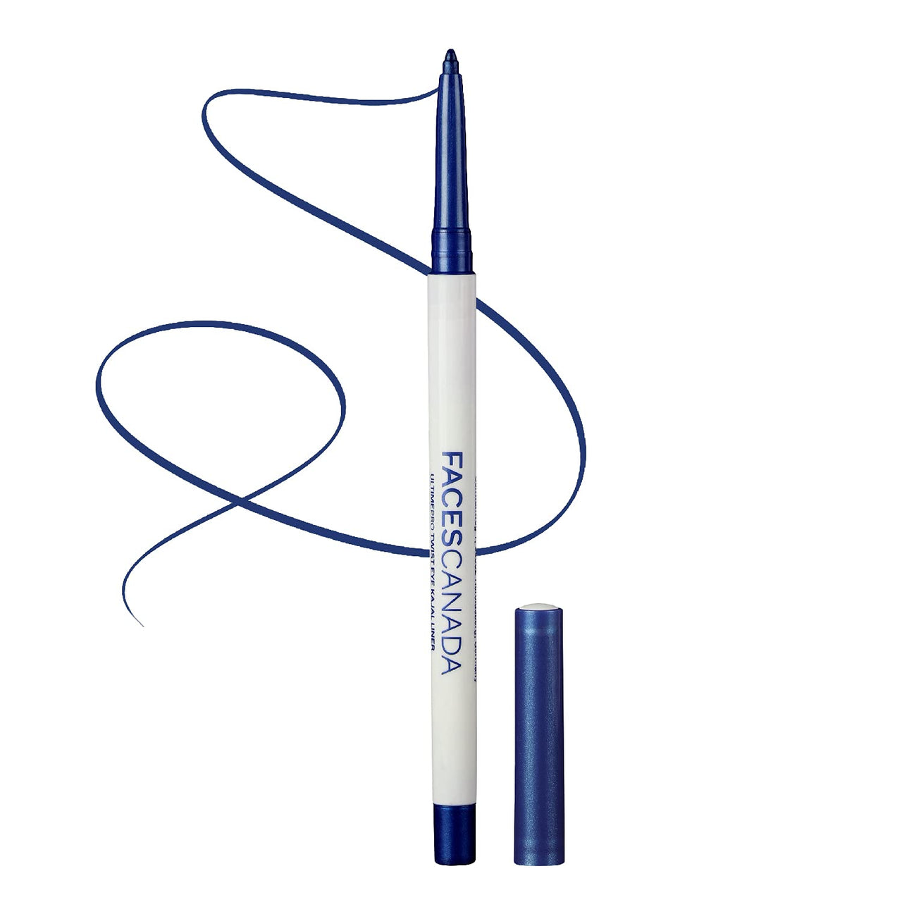 FACESCANADA Ultime Pro Twist Metallic Eye Kajal Liner stick - Azure,0.35G|High Impact Intense Color In 1 Stroke|24Hr Long Stay|Matte Finish|Soft Texture|Waterproof&Smudgeproof|Made With Carnauba Wax