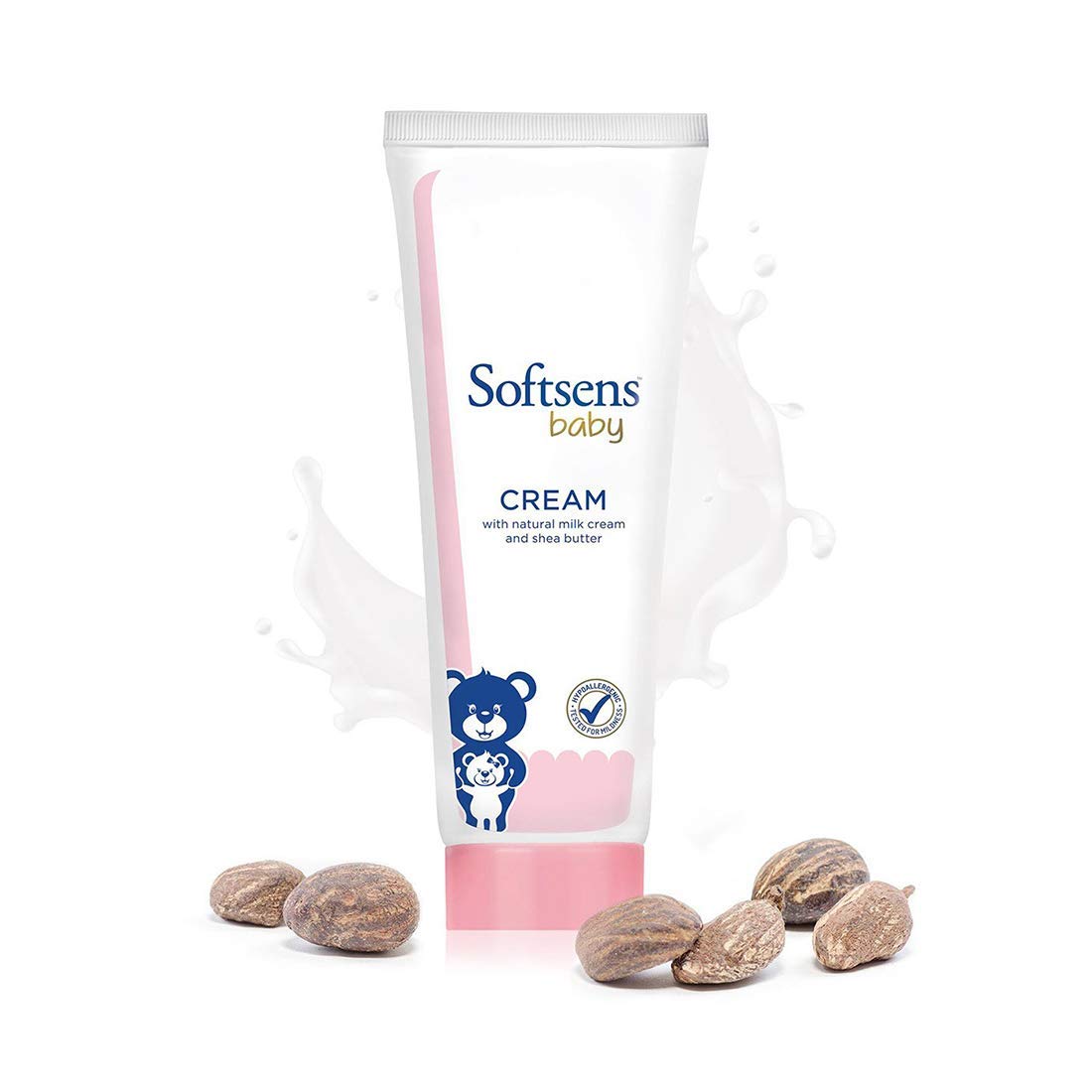Softsens Baby Rich Moisturising Cream | Enriched with Natural Milk Cream and Shea Butter | Dermatalogically Tested, Hypoallergenic & Paraben Free 100g