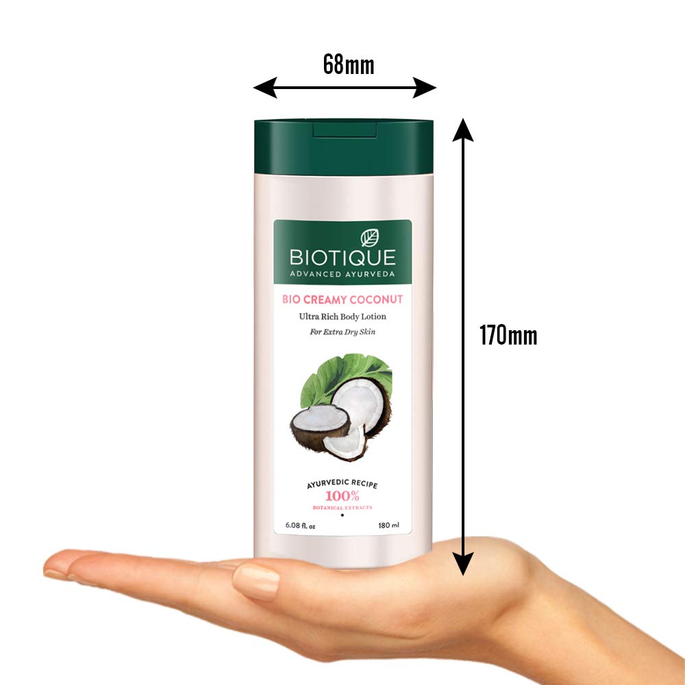 Biotique Bio Neem Purifying Face Wash, 200 ml And Biotique Bio Creamy Coconut Ultra-Rich Body Lotion for Extra Dry Skin, 180ml