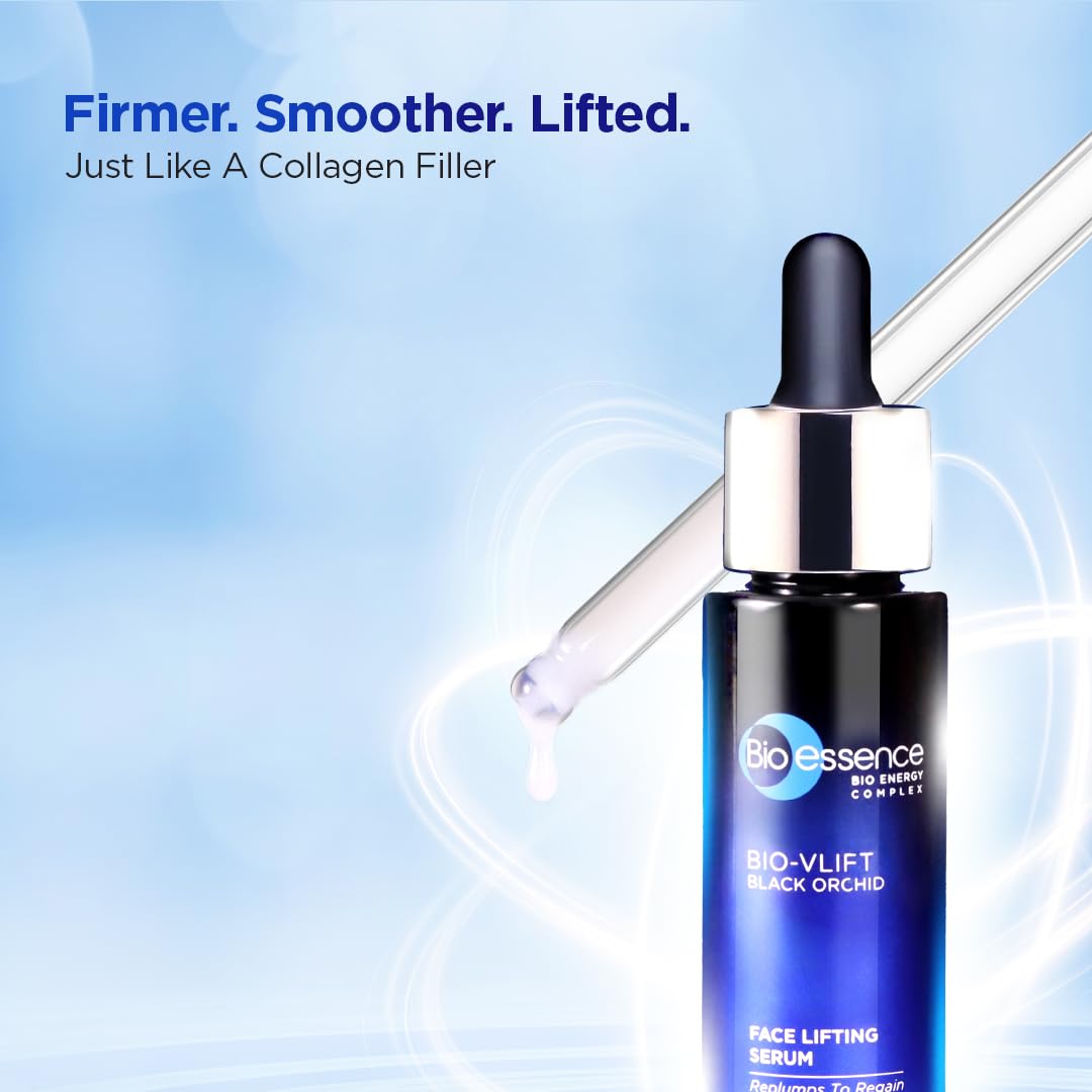 Bio-essence Bio-Vlift Face Lifting Serum (30ml) | Firming, Tightening, Lifting, Serum with Ceramide, Hyaluronic Acid, Niacinamide and Peptides | For all skin types