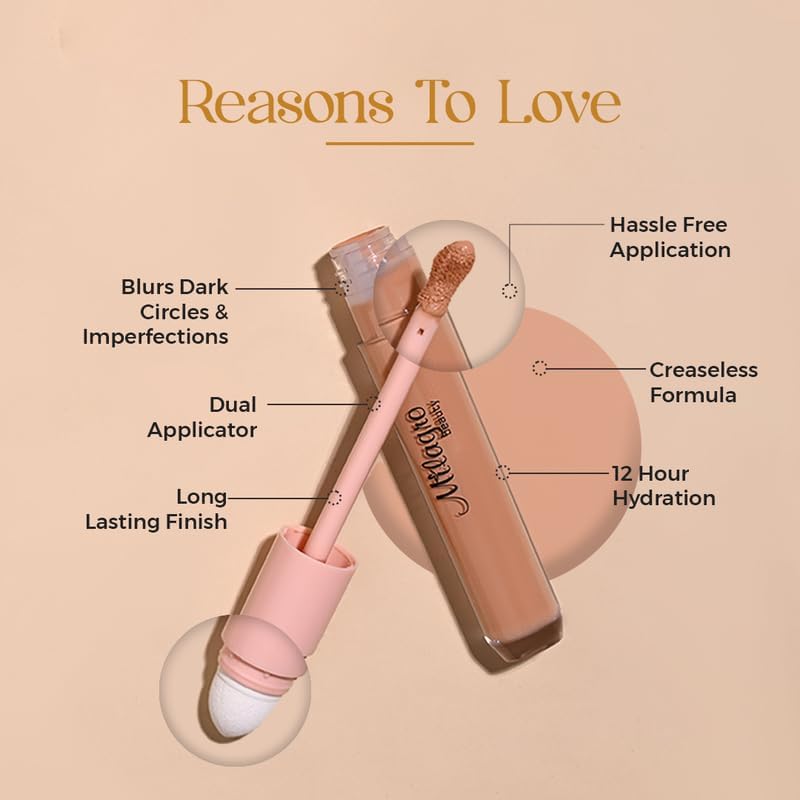 Milagro Beauty Undercover Wizard Concealer, Full Coverage, Matte & Poreless, Ultra Blendable, Waterproof Formula For Acne-Prone Skin, Anti-Age & Dark Circle Eraser, Highlighting & Contouring