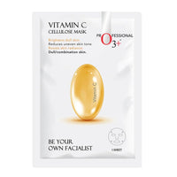 O3+ Power Brightening Bubble Sheet Mask for Deep cleansing and glowing skin (30gm & O3+ Facialist Vitamin C Cellulose sheet Mask for pigmentation and uneven skin (30g) Combo