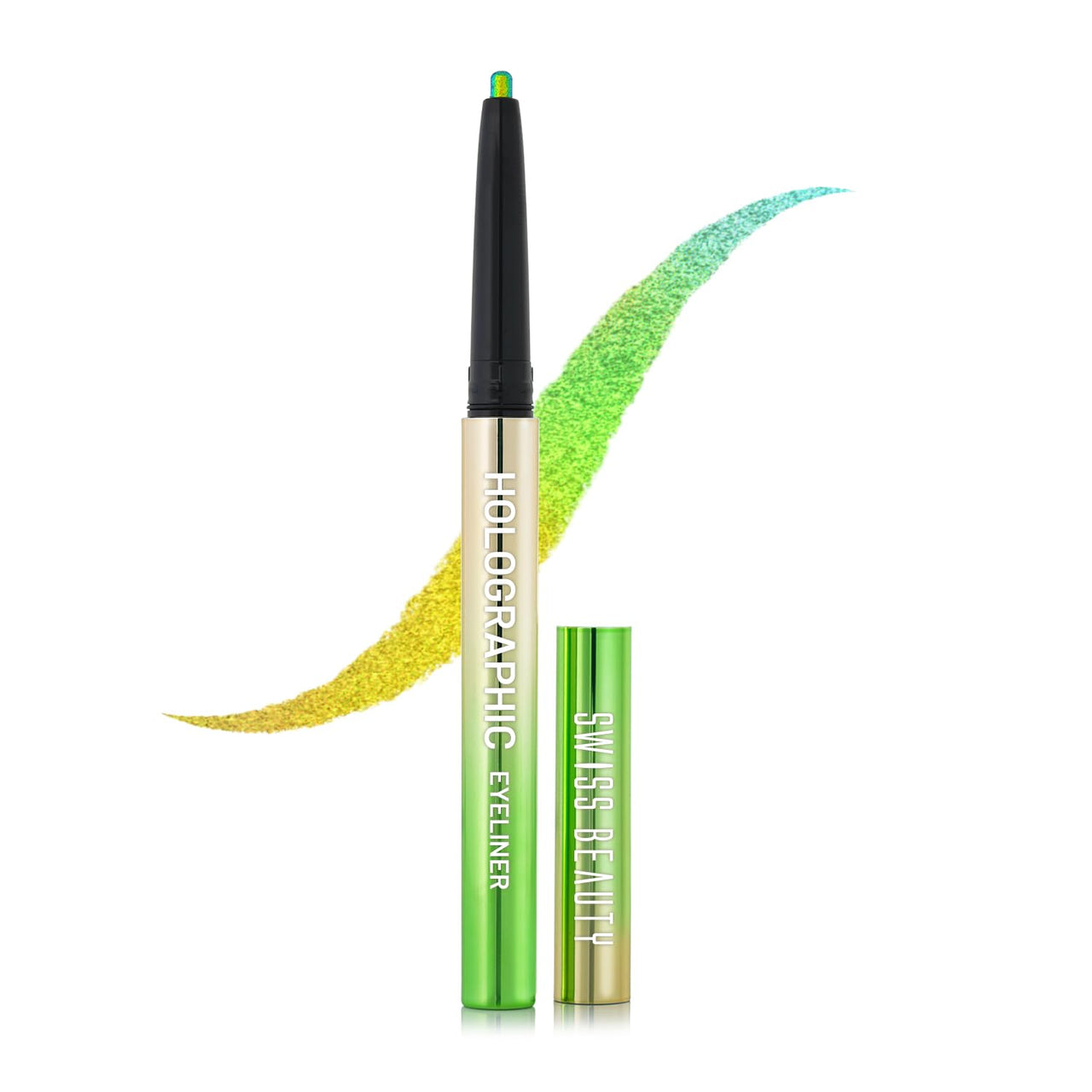 Swiss Beauty Holographic Shimmery Eyeliner | Waterproof, Smudge proof, Long lasting eyeliner with easy application | Shade- Nouthern Light, 0.2g