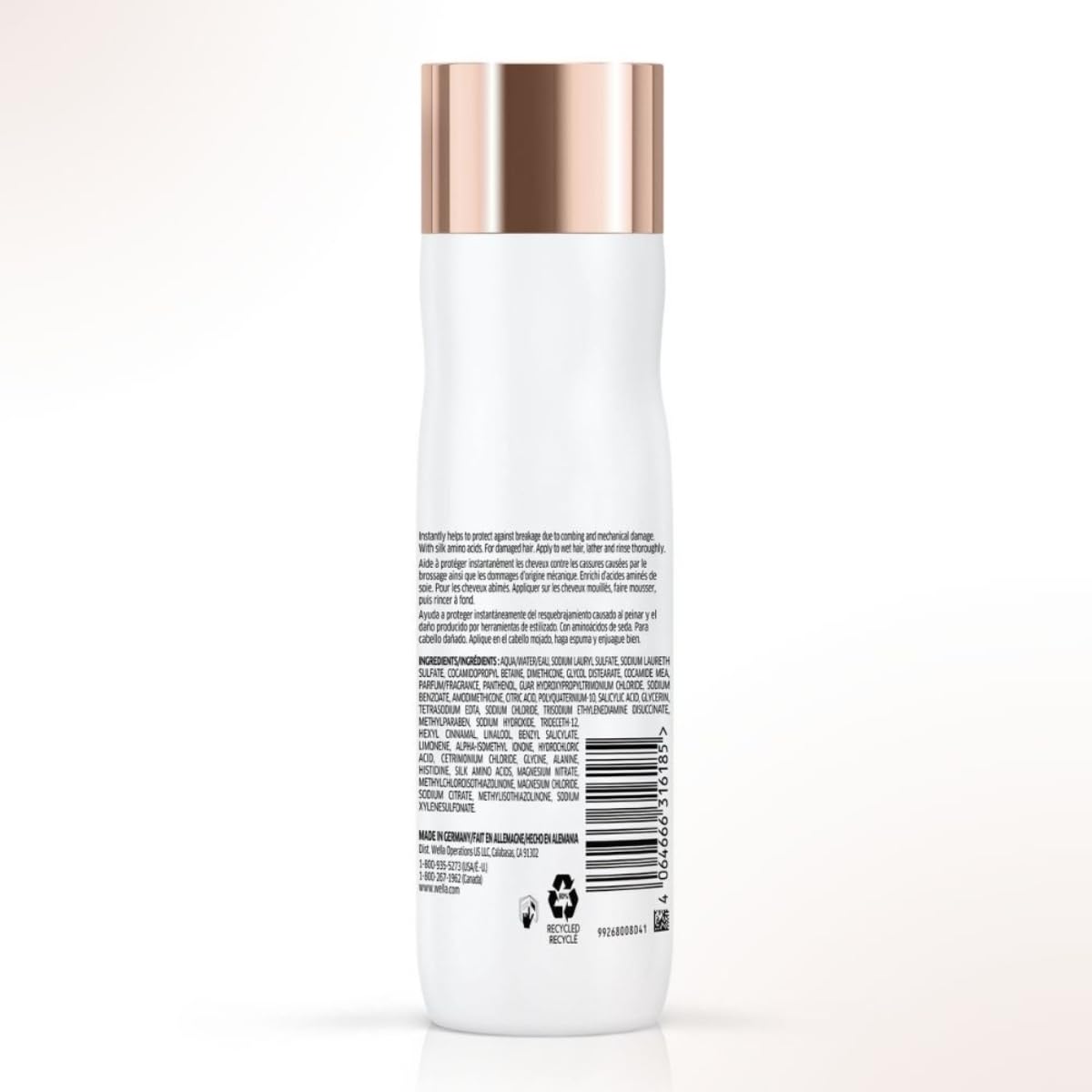 Wella Professionals Fusion Intense Repair Shampoo | For Damaged, Frizzy Hair | 250 ml | With Silk Amino Acids & Micronized Lipids | Vegan, Cruelty-free