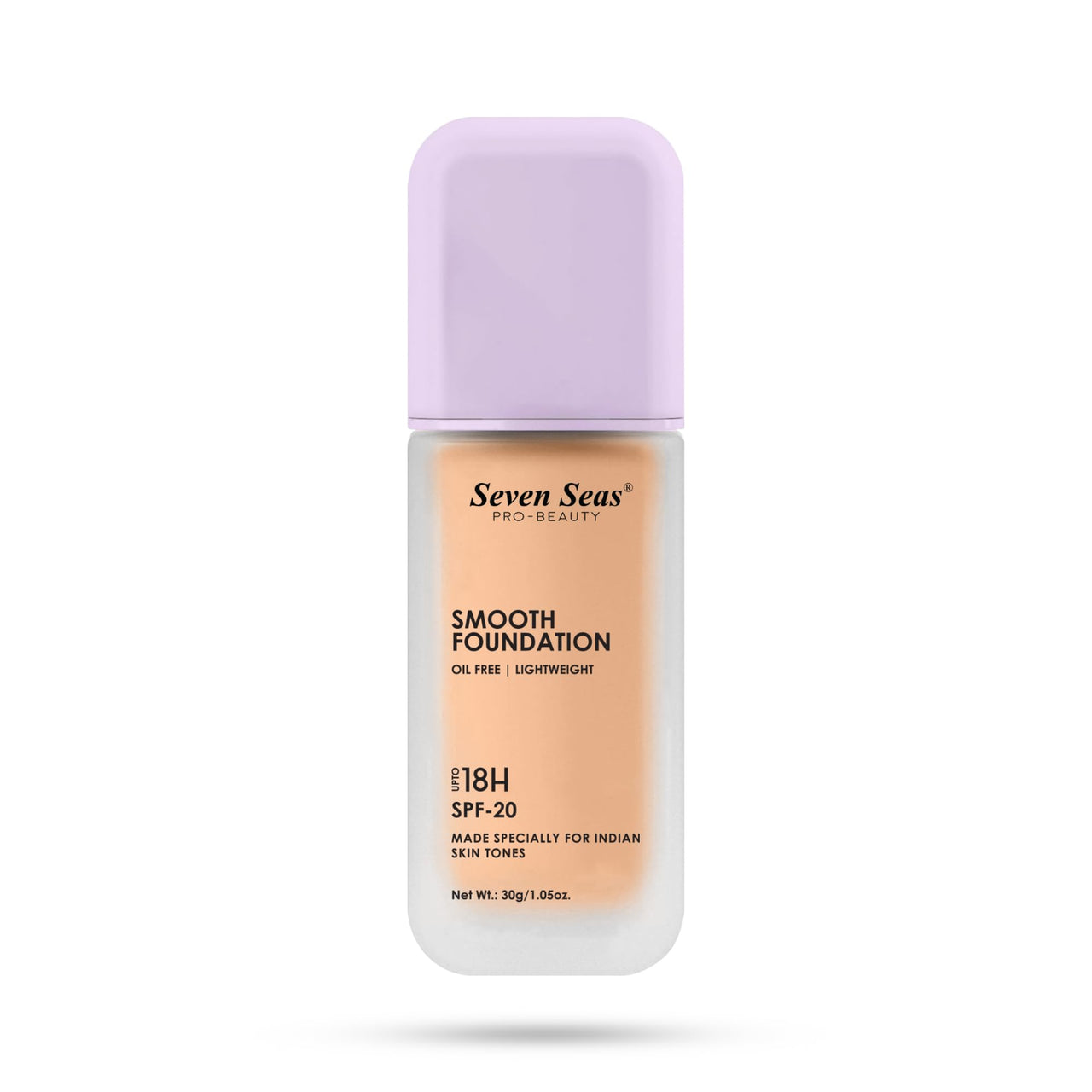 Seven Seas Smooth Foundation | Oil Free | Lightweight | Long Lasting Foundation for Face Makeup | SPF-20 (Skin, 30G)