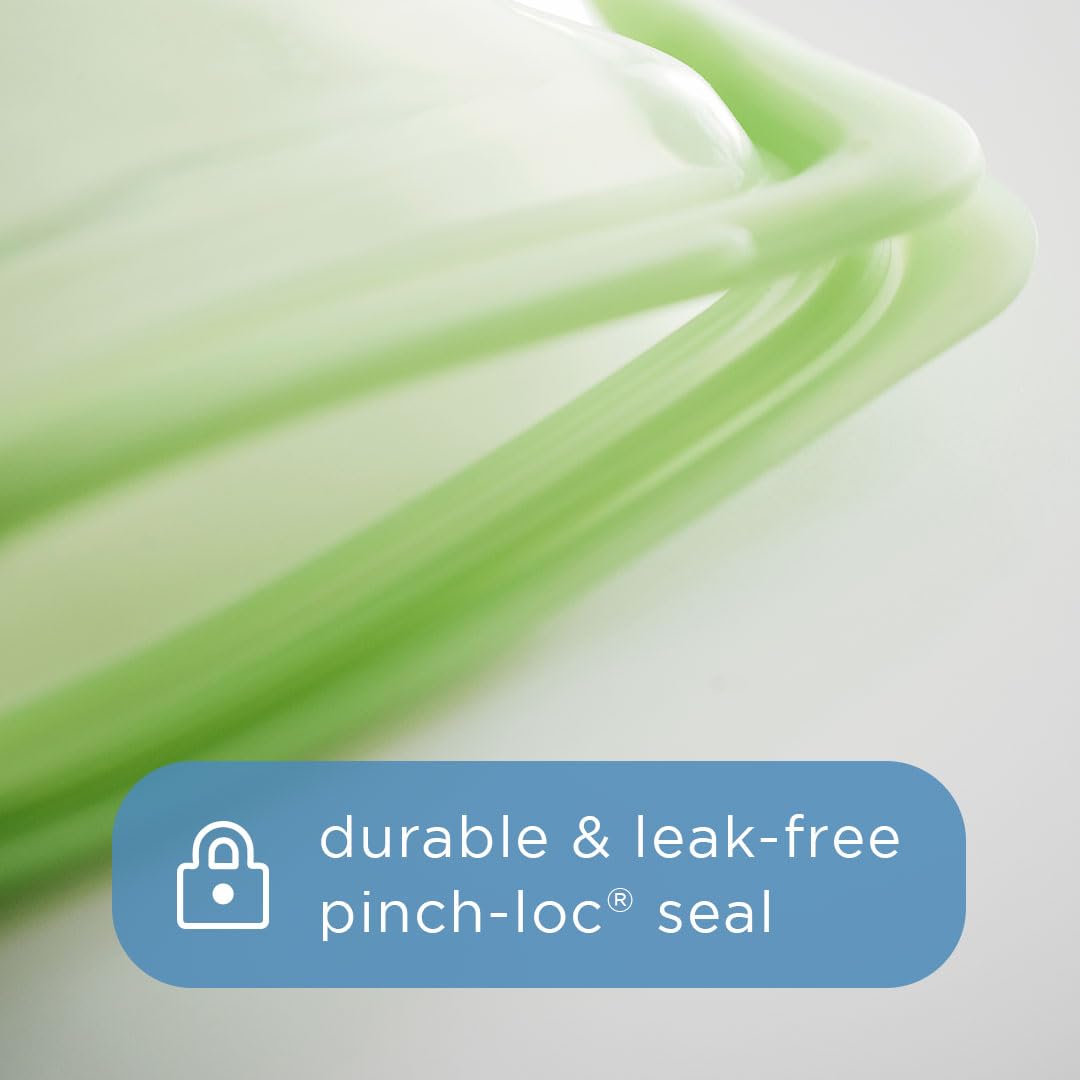 Stasher Platinum Silicone Food Grade Reusable Storage Bag, Green (Stand-Up Mega) | Reduce Single-Use Plastic | Cook, Store, Sous Vide, or Freeze | Leakproof, Dishwasher-Safe, Eco-friendly | 104 Oz