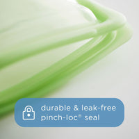 Stasher Platinum Silicone Food Grade Reusable Storage Bag, Green (Stand-Up Mega) | Reduce Single-Use Plastic | Cook, Store, Sous Vide, or Freeze | Leakproof, Dishwasher-Safe, Eco-friendly | 104 Oz