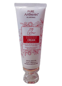 Pure Aatman WaterMelon & Cucumber Dew Proctection Sunblock Sunscreen SPF 40 PA+++ | Best for Anti-Aging & Glowy Skin| Non-greasy & Zero White Cast | 100gm