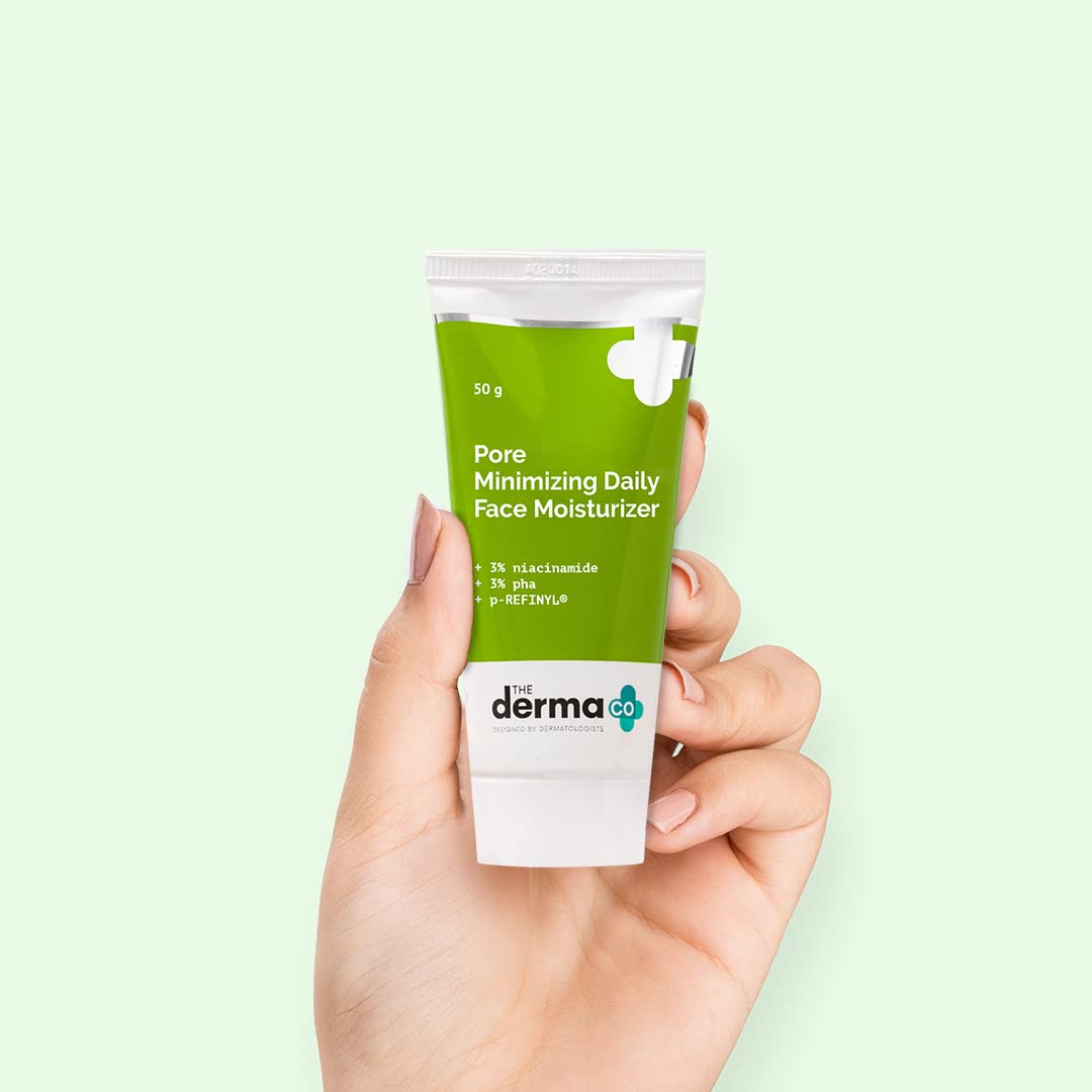 The Derma Co Pore Minimizing Daily Face Moisturizer Cream With 3% Niacinamide 3% PHA And P-Refinyl® For Open P