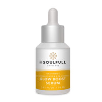 BE SOULFULL 15% Vitamin C Serum with 0.5% Ferulic Acid & 0.5% Vitamin E for Glowing Skin-Skin Brightening Serum-Antioxidant Serum-Reduce Wrinkles & Dark Spots, 30ml / 1.01 Fl Oz