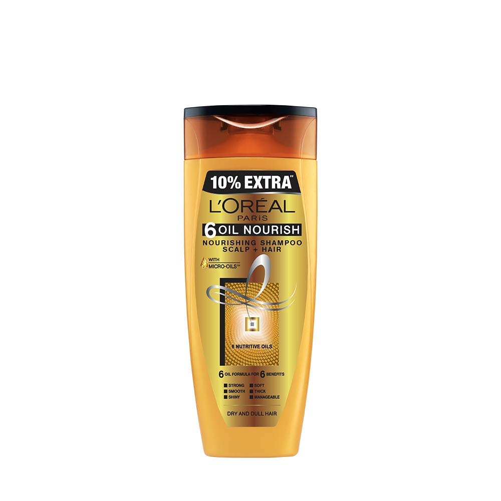 L'Oreal Paris 6 Oil Nourish Shampoo, 360ml (With 10% Extra) & L'Oreal Paris Color Protect Conditioner, 192.5ml (175ml+17.5ml)