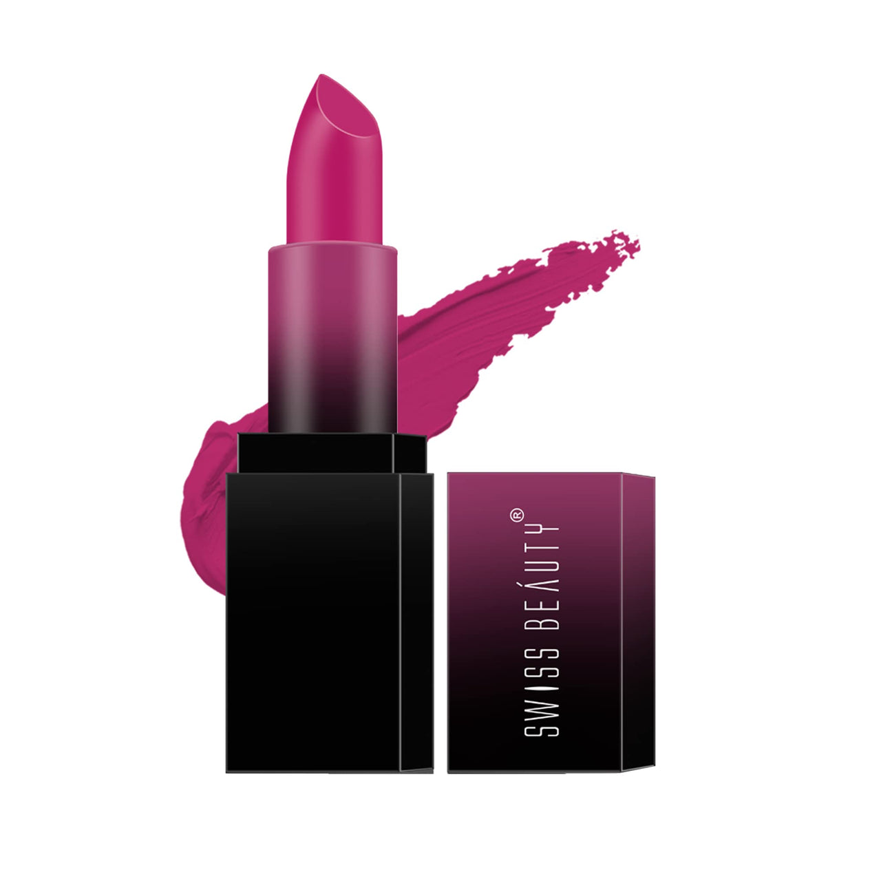 Swiss Beauty Hd Matte Pigmented Smudge Proof Lipstick | Creamy Matte Long Stay Lipstick | First Love, 3.4g