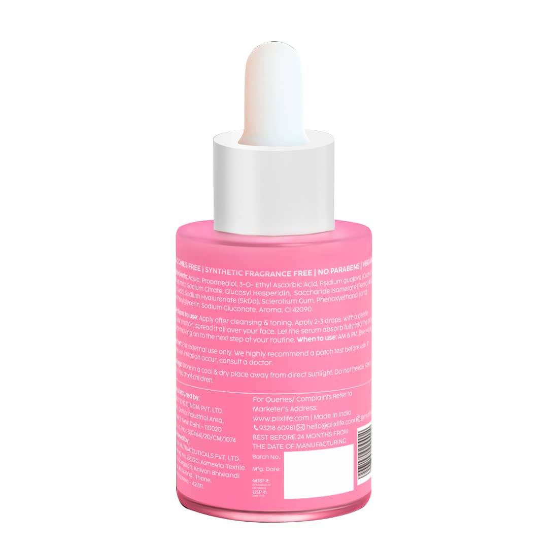 PLIX - THE PLANT FIX 10% Vitamin C Face Serum (20ml, Pack of 2) for Skin Brightening & Even toned complexion with Hyaluronic acid & Pentavitin, for Women & Men | All Skin Types