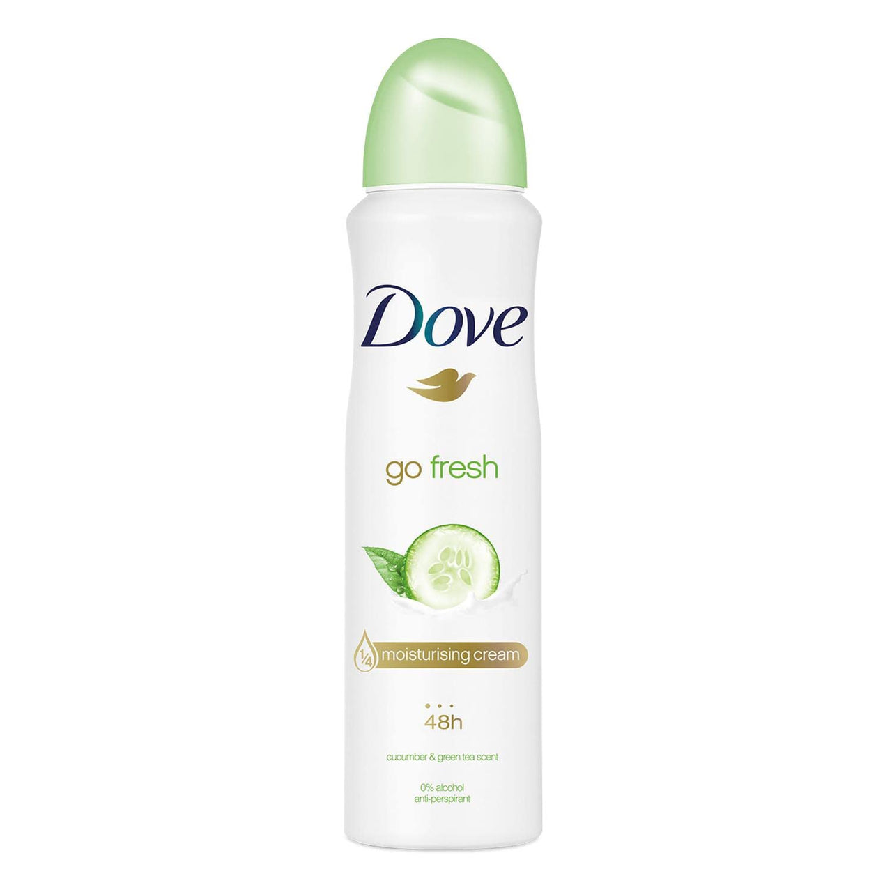 Dove Antiperspirant Cucumber & Green Tea Deodorant, 150ml | Long-Lasting Freshness & Gentle Skin Care For All-Day Protection