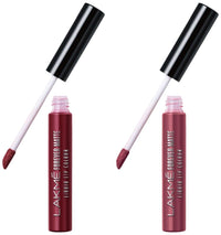 Lakmé Forever Matte Liquid Lip Color, Red Sangria, 5.6 ml and Forever Matte Liquid Lip Colour, Nude Pink, 5.6 ml, Matte Finish