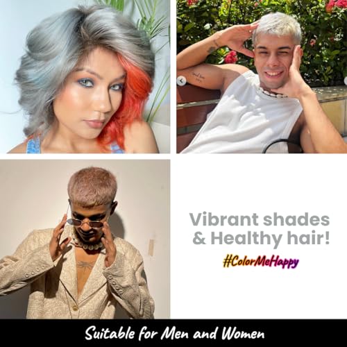 2.Oh! Italian- Steel Grey Hair Color For Women & Men | Ammonia-Free DIY Semi Permanent Hair Color | Enriched with Argan Oil | Lasts upto 5-6 Washes