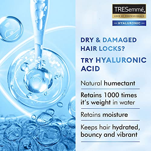 TRESemme HYALURONIC Moisture Boost Shampoo, with Hyaluronic Acid, Sulphate Free & Paraben Free, for Dry Hair, 370 ml