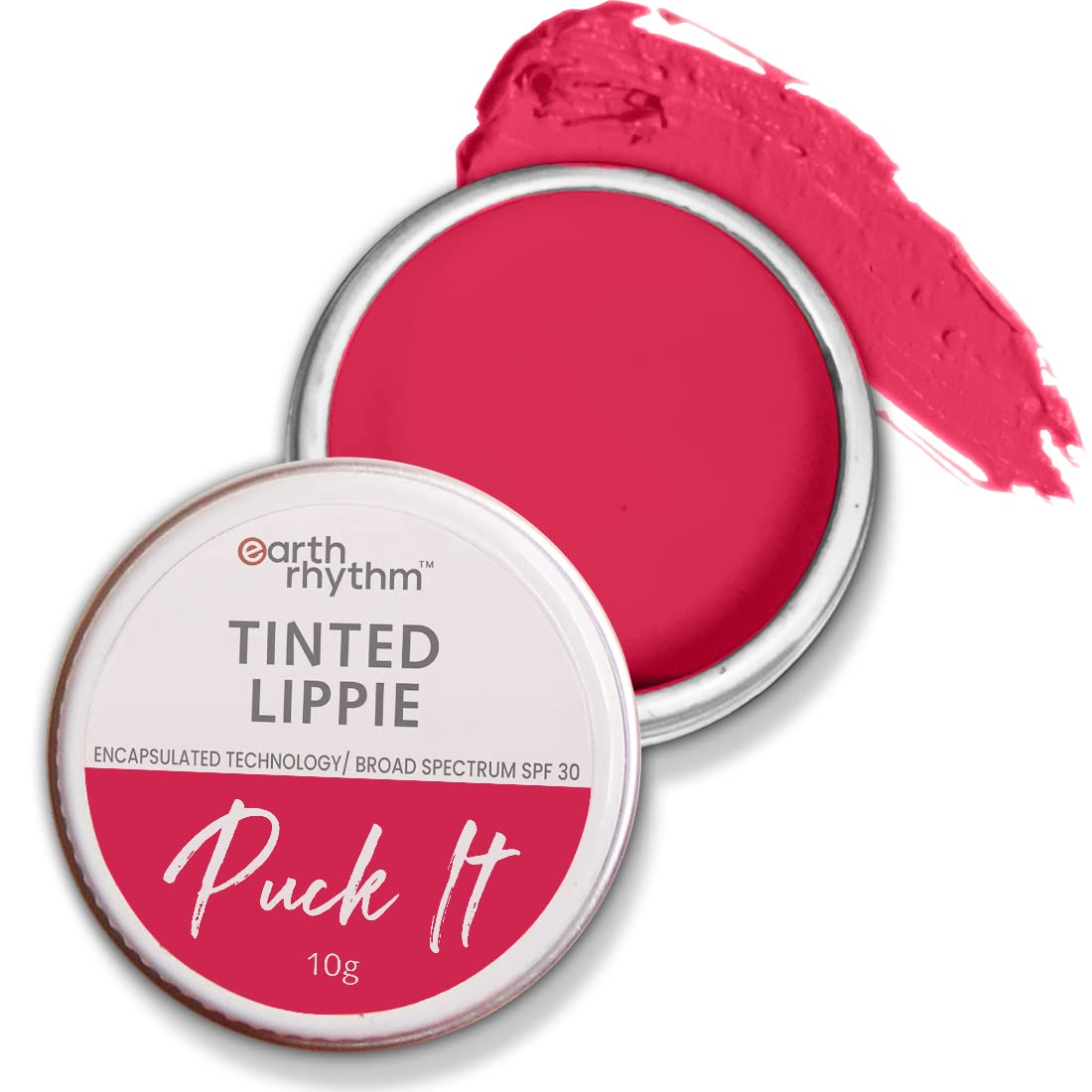 Earth Rhythm Lip and Cheek Tint Tinted Lippie with SPF 30 - Lady Bug, Blush for Women With Shea Butter & Almond Oil, Chemical & Paraben free - 10g