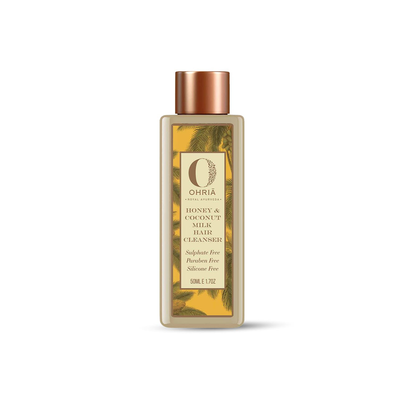 Ohria Ayurveda Honey & Coconut Milk Hair Cleanser | Free from Sulfates, Parabens & Silicones | Ayurvedic Ingredients | Hydrates & Revitalizes Dry, Damaged Hair | For All Hair Types | 50ml