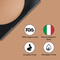 RENEE Face Base Compact Powder Walnut Beige 9gm| Enriched with Hyaluronic Acid & Vitamin E| Long-lasting, Easy Blend, Matte Finish