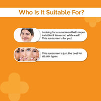 The Derma Co Hyaluronic Invisible Sunscreen SPF 50 Gel For All Skin With Hyaluronic Acid & Vitamin E For No White Cast Sun P, 1 Count
