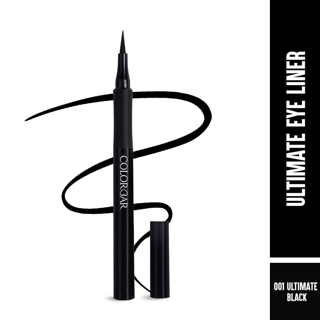 Colorbar Ultimate Eye Liner, Black, 1ml And Colorbar Duo Mascara, Carbon Black, 4ml