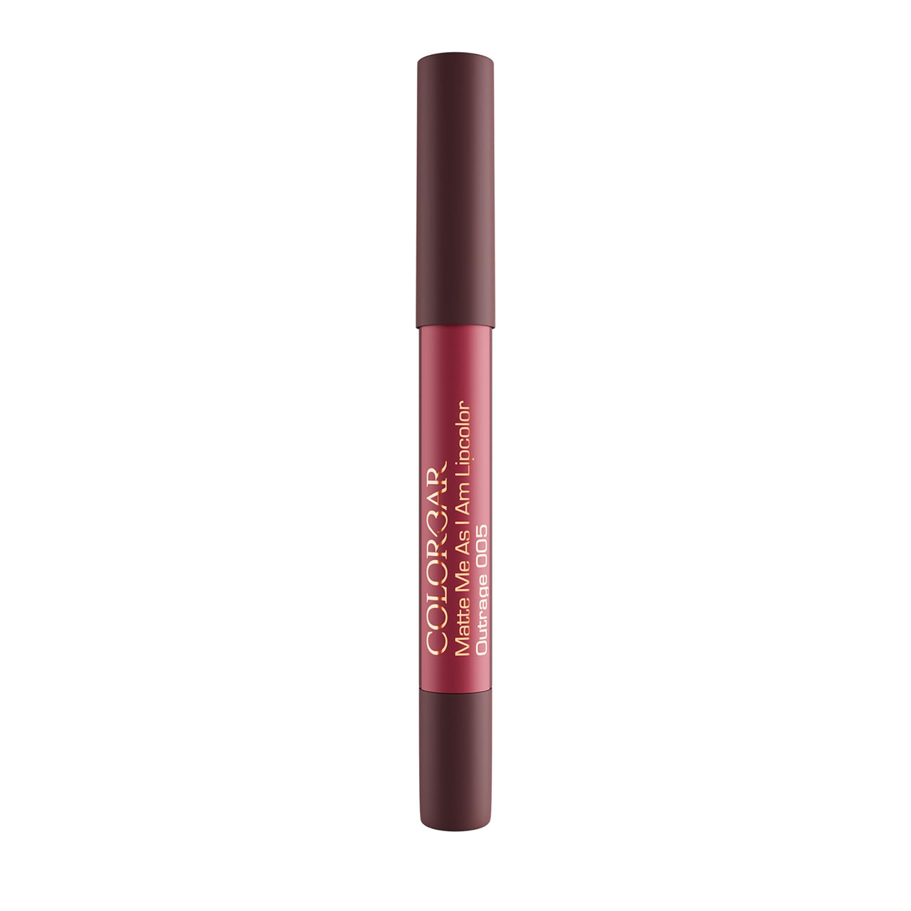 Colorbar Matte me as I am Lipcolor-Outrage, Mauve, 2 g | Moisturize and condition lips| Long Lasting| Waterproof and Smudge-proof