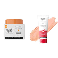 Chemist At Play Exfoliating Body Scrub For Removing Tan & Dead Skin Cells For Men & Women | 75g + 2% Salicylic Acid Acne Face Wash For Oily Skin with Niacinamide For Men & Women | 100 ml