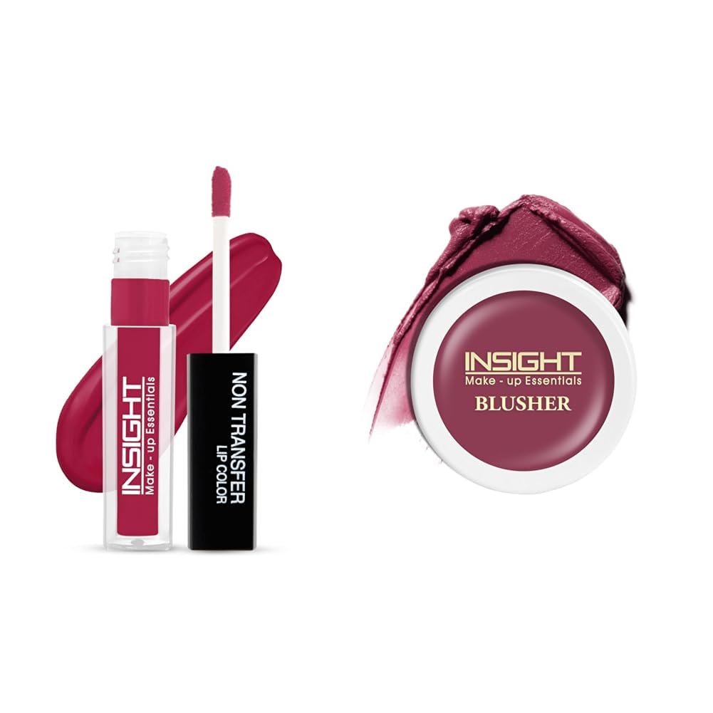 Insight Cosmetics Insight Non Transfer Lip Color Matte Texture12Hrs WaterproofTrue ColorSmudge Proof Paraben Free 100% Veg, 4ml(LG40-14) Crème Blusher, Face Makeup, Dusty Rose, 3.5 gm(B-02=03)