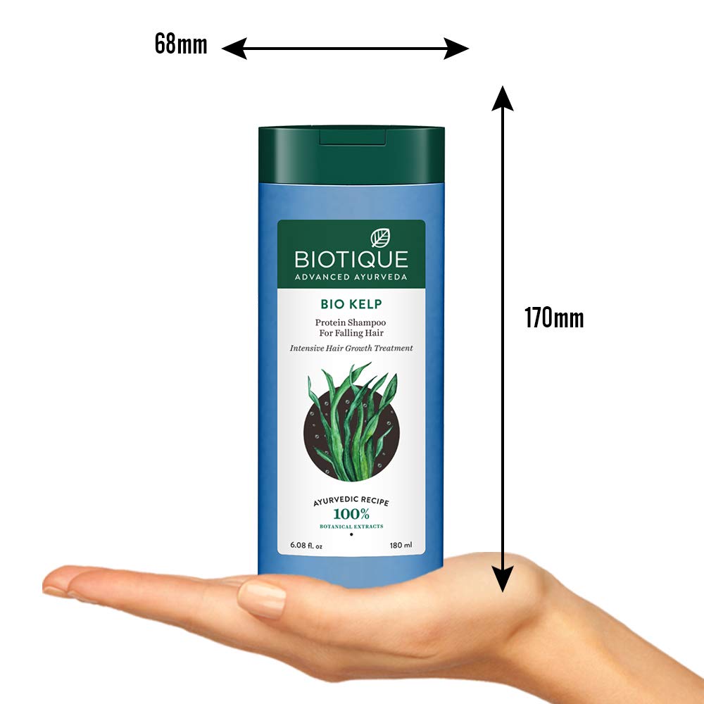 Biotique Bio Seaweed Revitalizing Anti Fatigue Eye Gel, 15G And Biotique Bio Kelp Protein Shampoo For Falling Hair Intensive Hair Regrowth Treatment, 180ml