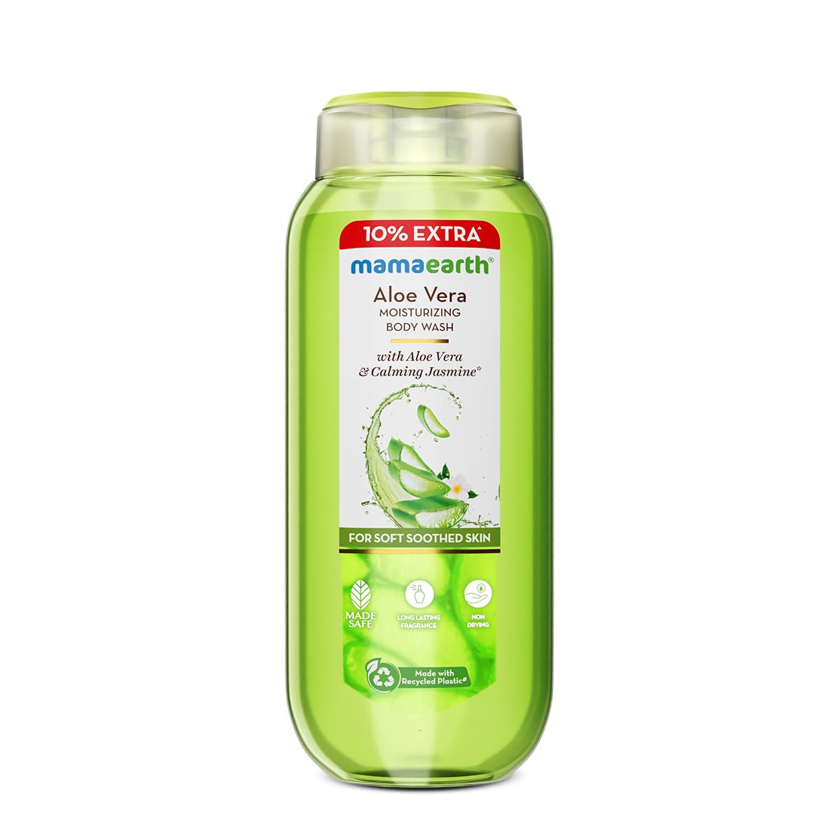 Mamaearth Aloe Vera Moisturizing Body Wash with Aloe Vera & Calming Jasmine Scent For Soft & Soothed Skin - 275 ml |Intensely Moisturizes |Long Lasting Fragrance|Deeply Cleanses|Gentle |All Skin Types