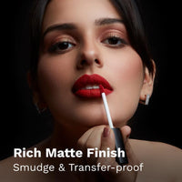 Pilgrim Liquid Matte Lipstick - The Red Stiletto | Lipstick for Women with Hyaluronic Acid & Spanish Squalane | Transferproof, Long Lasting & Non Drying with Hydrating Ingredients 3gms