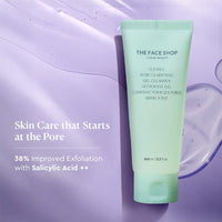 The Face Shop Tea Tree Pore Clarifying Gel Cleanser with Salicylic Acid++ | Mild Foaming Face Wash With AHA, PHA & Hyaluronic Acid for Acne-Prone Skin | 100ml