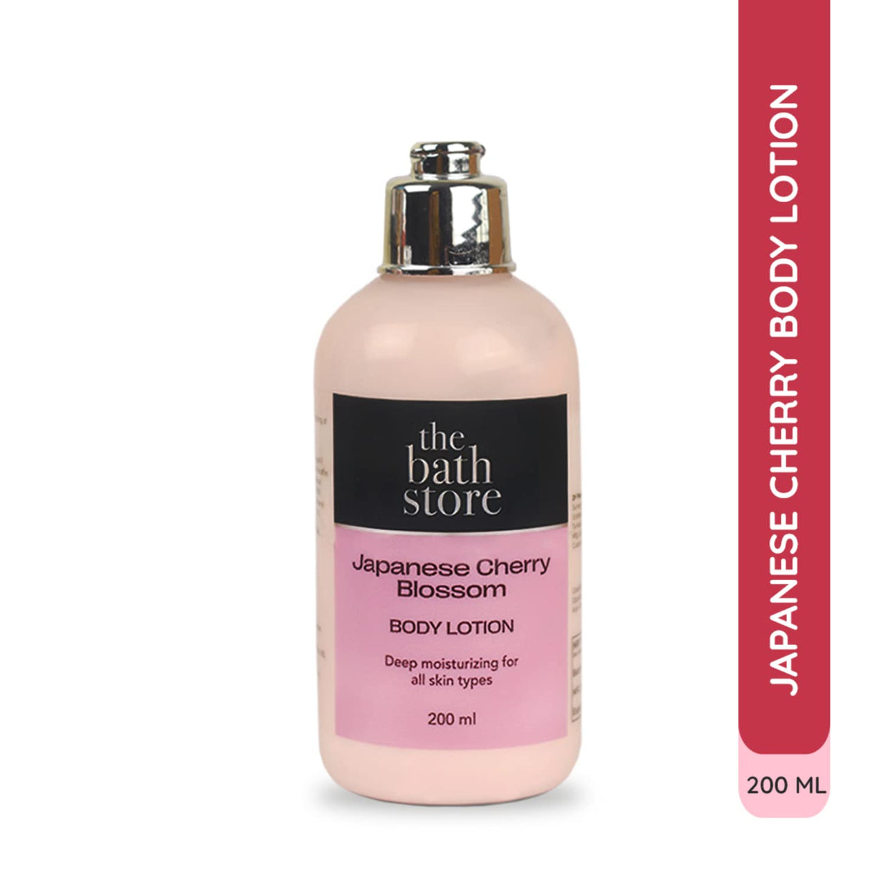 The Bath Store Japanese Cherry Blossom Body Lotion for Women & Men | Body Moisturizer for Oily Skin & Dry Skin - Deep Moisture, Non Sticky Body Lotion | Moisturizer for Body - 200ml