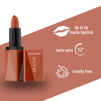 Seven Seas Lip To Lip Matte Full Coverage Long Lasting Lipstick | Smooth Application | Transferproof & Smudge Proof | Highly Pigemented Lipstick for Women (Rose)