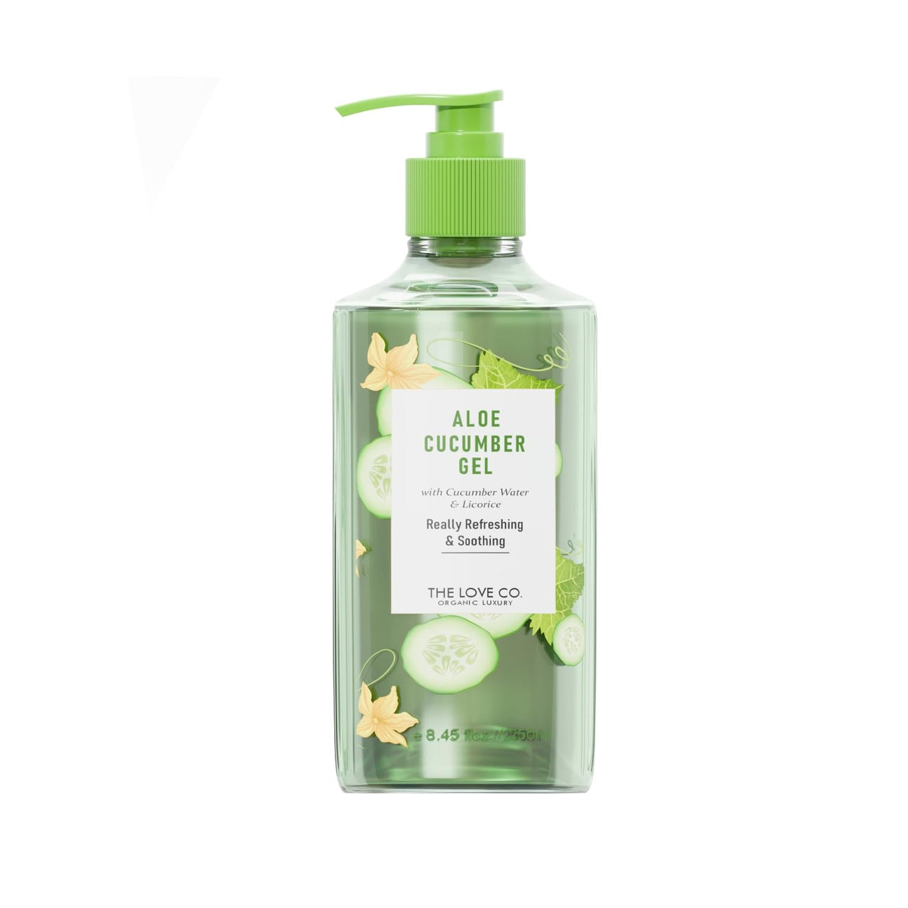 THE LOVE CO. Aloe Vera & Cucumber Extract Gel - 250ml | Refreshing Hydration & Soothing Formula | Natural Moisturizer for Face and Body | Suitable for All Skin Types