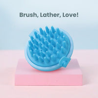 Rey Naturals Hair Scalp Massager | Shampoo & Hair Oil Brush for Men and Women | Hair Growth, Scalp Care and Relaxation | Oil Massager For Scalp | Soft Silicon Bristles for Gentle Massage | Blue