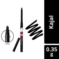 Elle 18 Color Pop Matte Finish Lip Color, R33, Code Red, 4.3G & Eye Drama Kajal, Super Black, Smudgeproof & Waterproof, 0.35G