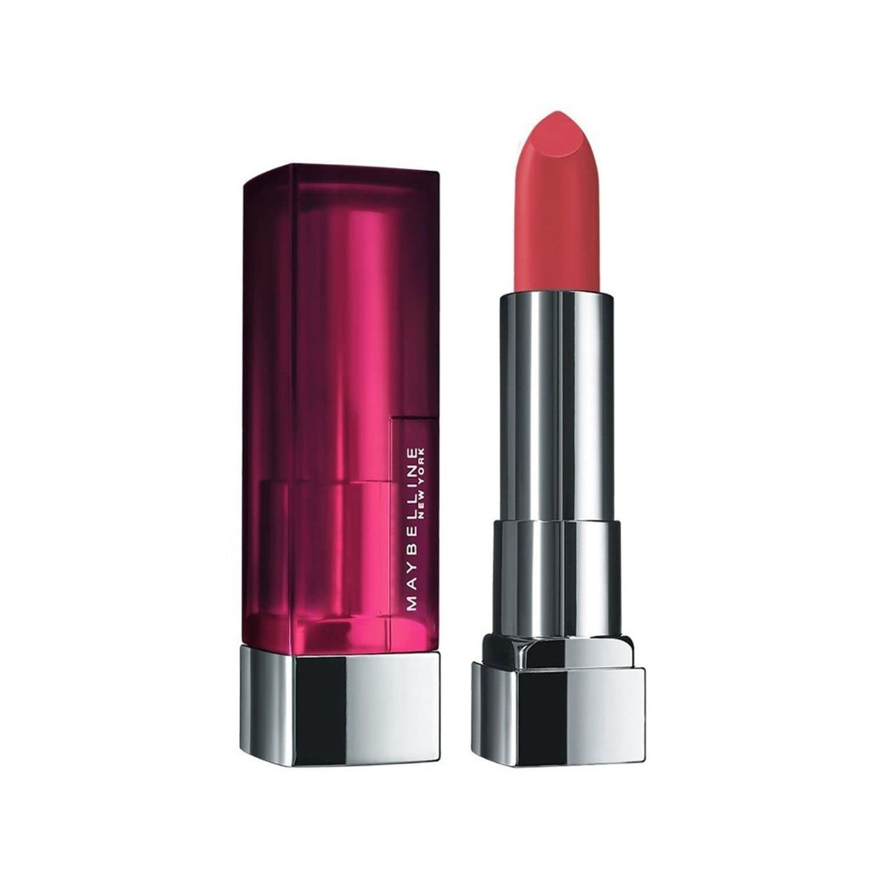 Maybelline New York Matte Lipstick, Intense Colour, 671 Heated Pink, 3.9g & Maybelline New York Oli Control Powder, With SPF to Protect Skin from Sun, Absorbs Oil, Fit Me, 128 Warm Nude, 6g
