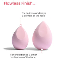 Earth Rhythm Beauty Blender Makeup Sponge - Pack of 4 | Olive Cut Sponge | Latex Free | Flawless Application | Wash & Reuse